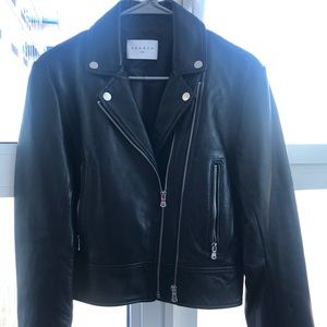 Sandro Paris leather motorcycle jacket - size 2